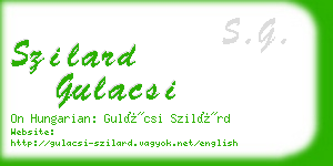 szilard gulacsi business card